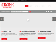Tablet Screenshot of franktheatres.com